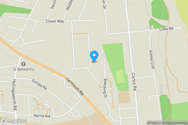 Map location for 11 Bishops Walk, Lowestoft, Suffolk NR32 4JN