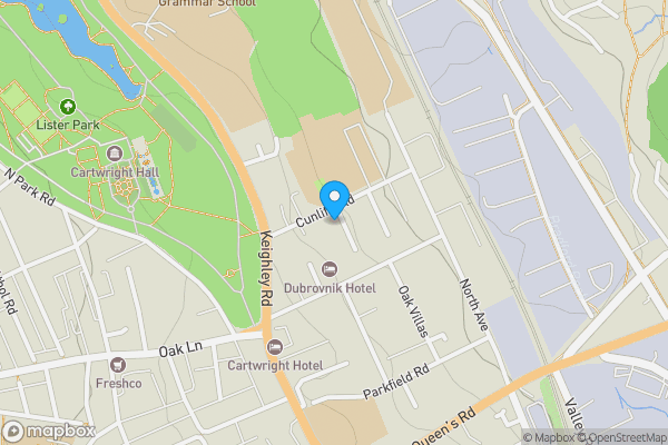 Map location for Flat 1-4, 6 Cunliffe Terrace, BRADFORD, West Yorkshire, BD8 7AS