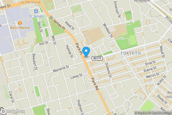 Map location for 1 Penta House, 1 Upper Warwick Street, Liverpool, Merseyside, L8 5TP