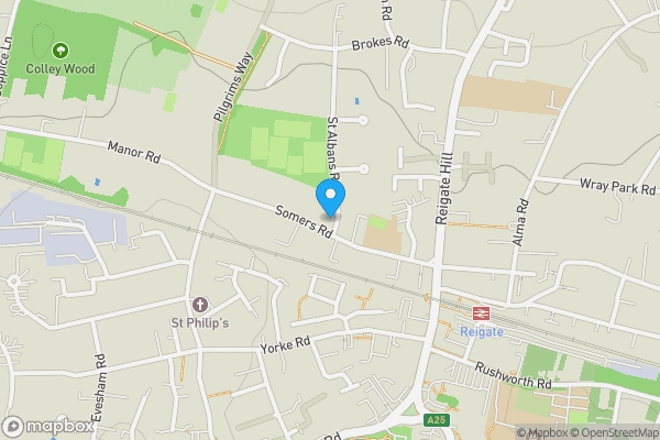 Map location for Flat 5, 18 Somers Road, Reigate, Surrey, RH2 9DZ
