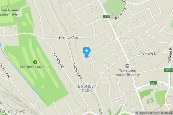 Map location for Flat 16 Cameron House, Highland Road, Bromley, Kent, BR1 4AG