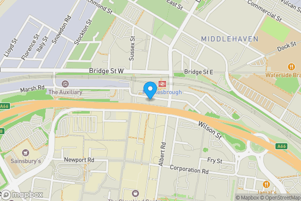 Map location for The Zetland Hotel, Zetland Road, Middlesbrough, Cleveland, TS1 1EH