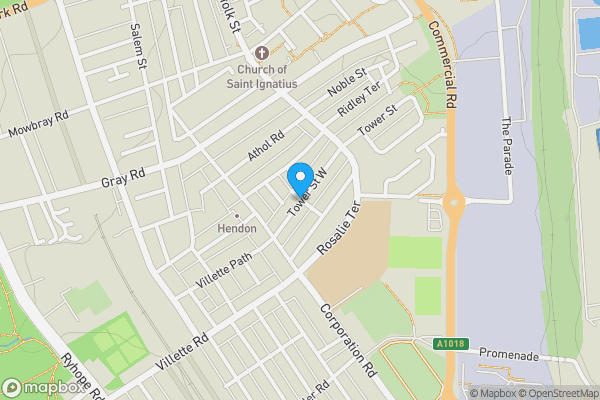 Map location for Tower Street West, SUNDERLAND, Tyne and Wear, SR2 8JY