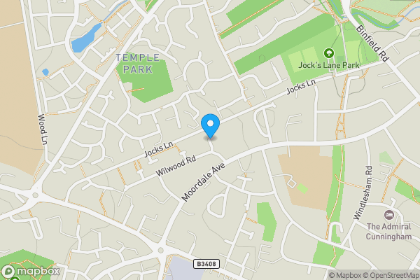 Map location for 24 Wilwood Road, Bracknell, Berkshire, RG42 1SL