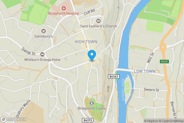 Map location for 8 Waterloo Terrace, Bridgnorth, Shropshire, WV16 4EG