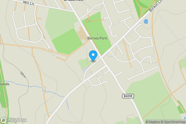 Map location for 3 Birkin Lane West, Grassmoor, Chesterfield, Derbyshire S42 5ET