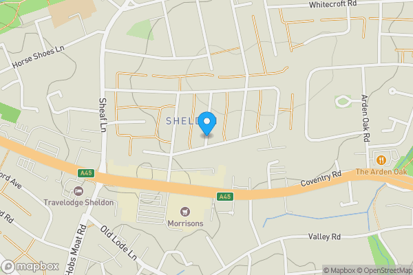 Map location for Bayford Avenue, Birmingham, West Midlands, B26 3LB