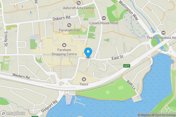 Map location for 282 West Street, Fareham, Hampshire, PO16 0HT