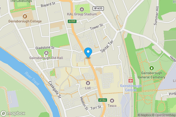 Map location for 3 & 5 North Street, Gainsborough, Lincolnshire DN21 2HP