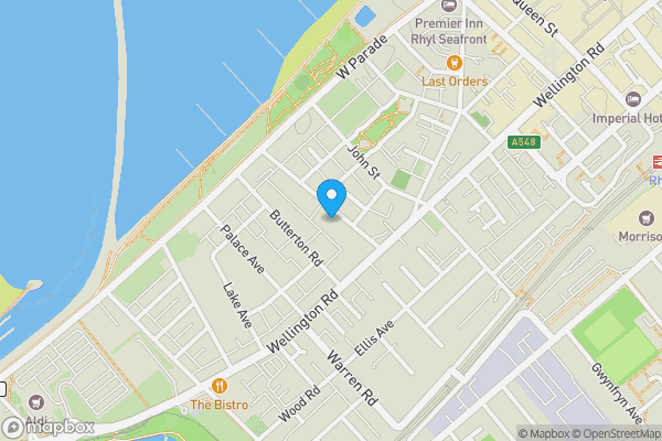 Map location for Anchor B&amp;b, 40 River Street, Rhyl, Clwyd LL18 1PT