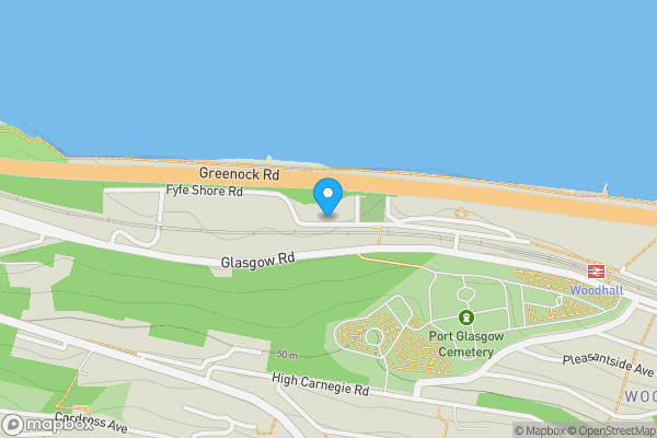 Map location for Glasgow Road, Site of Former Langlands Park School, Port Glasgow, PA14 6SA