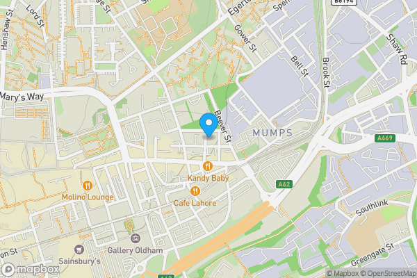 Map location for Apartment 517, Cardinal Court, Scholes Street, Oldham, OL1 3FU