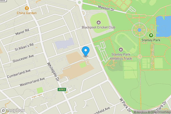 Map location for West Park House 7-9, Wilkinson Avenue, Blackpool, Lancashire FY3 9XG