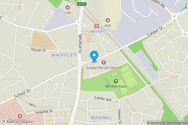 Map location for Flat C, 34, Calder Street, Coatbridge, North Lanarkshire, ML5 4EX