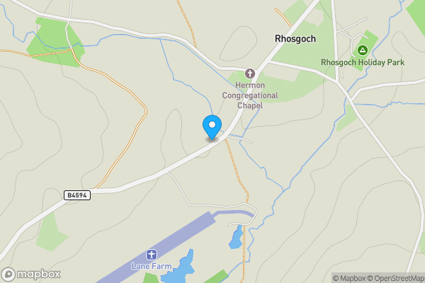Map location for Former Rhosgoch C P School, Rhosgoch, Near Hay-on-Wye, LD2 3JY