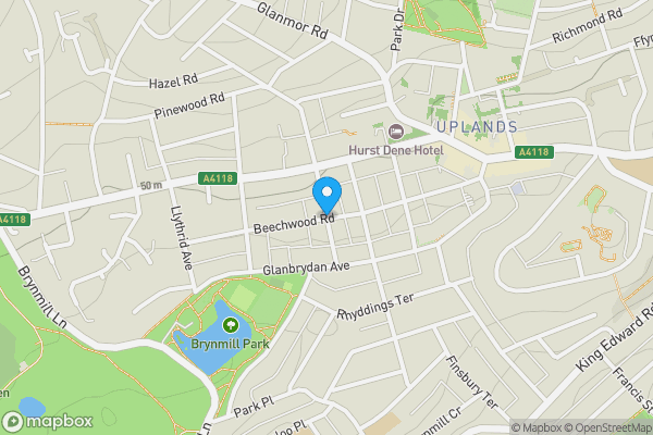 Map location for Beechwood Road, SWANSEA, SA2