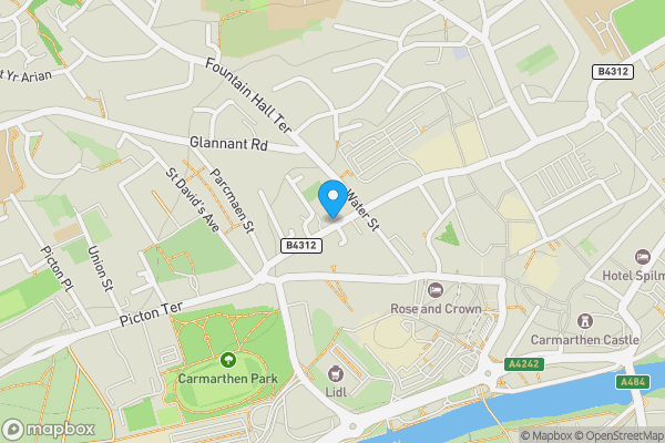 Map location for 31 St. Catherine Street, Carmarthen, SA31 3DY