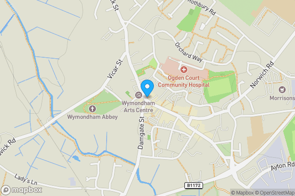 Map location for 3-7 Middleton St, Wymondham, Norfolk, NR18 0AB