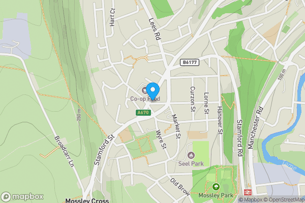 Map location for 16 Arundel Street, Mossley, Ashton-Under-Lyne, Greater Manchester, OL5 0LS