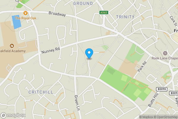Map location for Queens Road, Frome, BA11 1HF