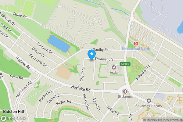 Map location for 53 Townsend Street, Birkenhead, Merseyside, CH41 7BJ CH41 7BJ