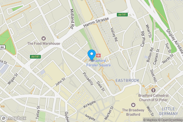 Map location for Broadgate House, Bradford, West Yorkshire, BD1 4QQ
