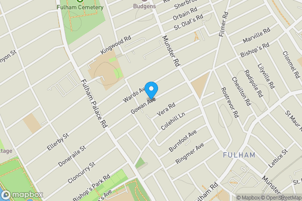 Map location for Gowan Avenue, London, SW6