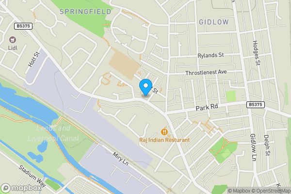 Map location for 116 Woodhouse Lane, Wigan, Lancashire, WN6 7LZ