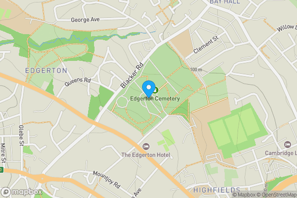 Map location for Edgerton Cemetery Lodge , Cemetery Road, Edgerton, Huddersfield, West Yorkshire HD1 5NF