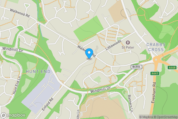 Map location for Enfield Road, Redditch, B97 5NE