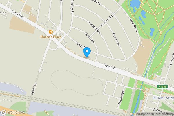 Map location for 201 New Road, Dagenham, Essex, RM10 9LU