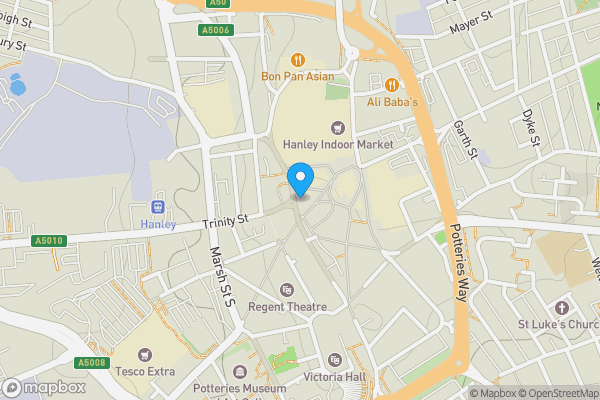 Map location for Flat 17 Moxons Island, 48 Stafford Street, Stoke, Staffordshire, ST1 1JB