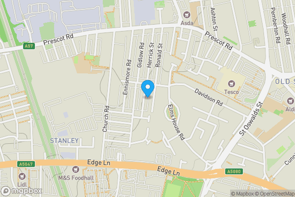 Map location for 17 Glencairn Road, Liverpool, Merseyside, L13 2AL L13 2AL