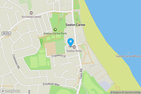 Map location for Former Stafford House Hotel, 3 Church Street, Seaton Carew, Hartlepool, County Durham TS25 1BX
