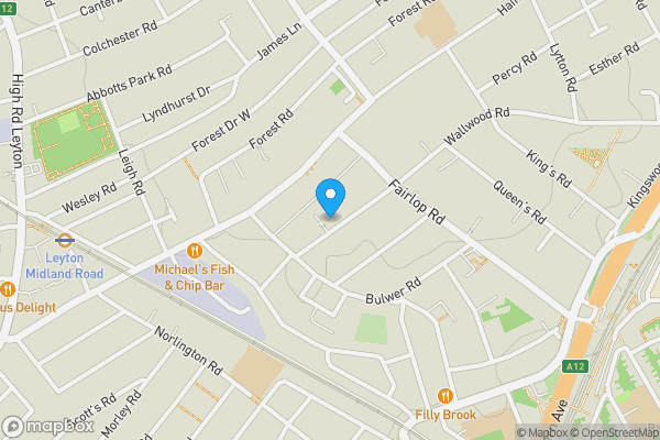 Map location for Basement Flat, 14 Wallwood Road, Wanstead, London, E11 1DF