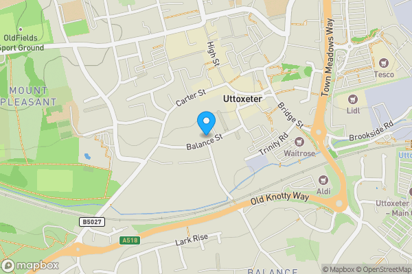 Map location for Former Police Station, 32 Balance Street, Uttoxeter, Staffordshire, ST14 8JE