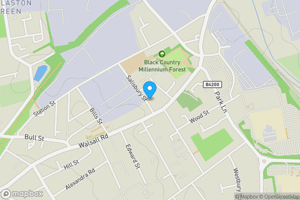 Map location for 1A Salisbury Street, Wednesbury WS10 8BQ