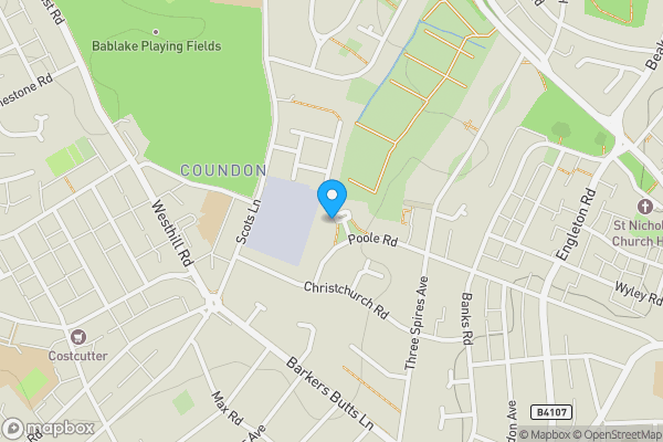 Map location for 148 Poole Road, Radford, Coventry, West Midlands CV6 1HW