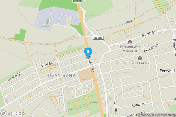 Map location for Newton Street, Ferryhill, County Durham, DL17 8PW