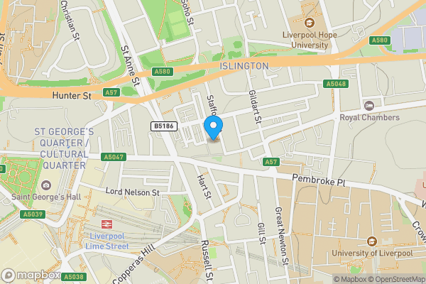 Map location for Ground Rents at Borden Court, 145-163 London Rd, Liverpool  L3 8JA
