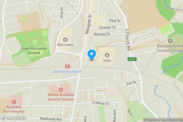 Map location for South View, BISHOP AUCKLAND, County Durham, DL14 7TE