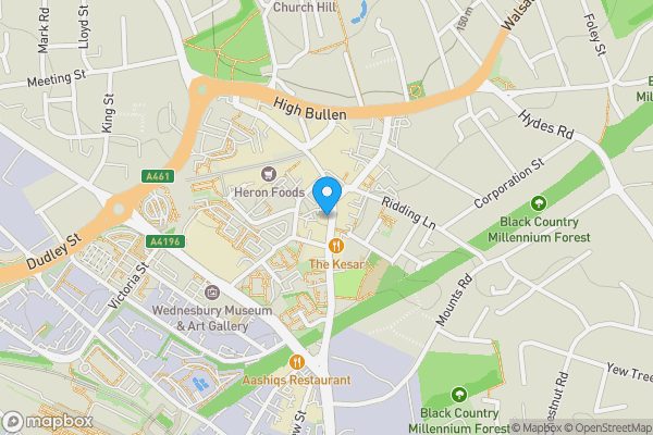 Map location for 31 Lower High Street, Wednesbury WS10 7AQ