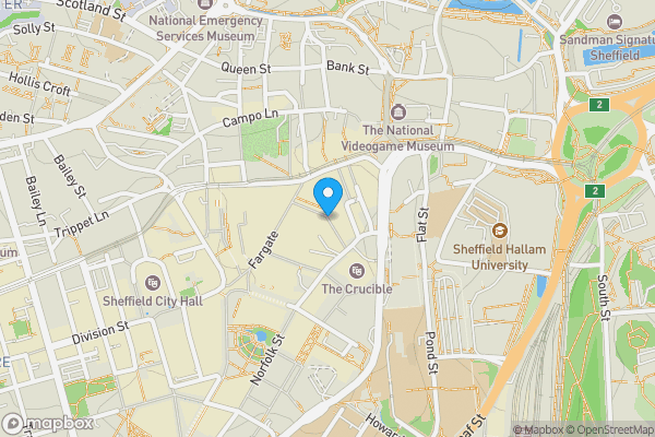 Map location for 42-52 Chapel Walk, Sheffield, Sheffield, s1 2pd