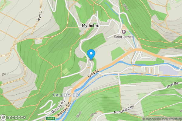 Map location for EAST VIEW, HEBDEN BRIDGE, HX7 6LZ