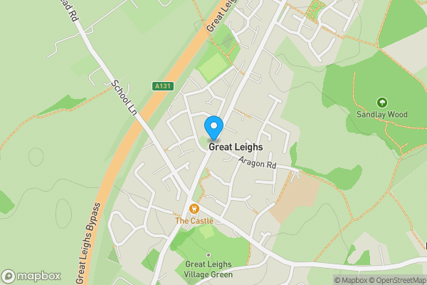 Map location for Land at Milch Hill, Willows Green, Great Leighs, Chelmsford, Essex CM3 1QE