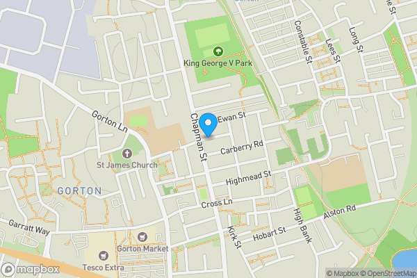 Map location for Cheddar Street, Abbey Hey, Greater Manchester, M18