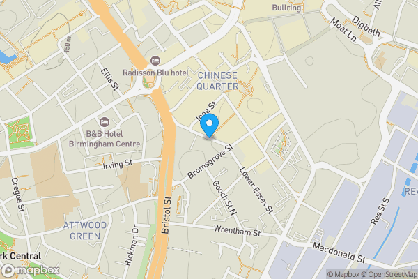 Map location for Apartment 169 41 Essex Street, Birmingham, West Midlands, B5 4TU