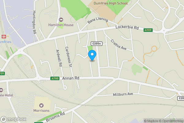 Map location for 26 Bellevue Street, Dumfries, DG1 3EJ