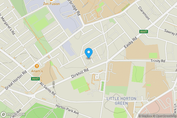 Map location for 14, Grantham Place Bradford, BD7 1RJ