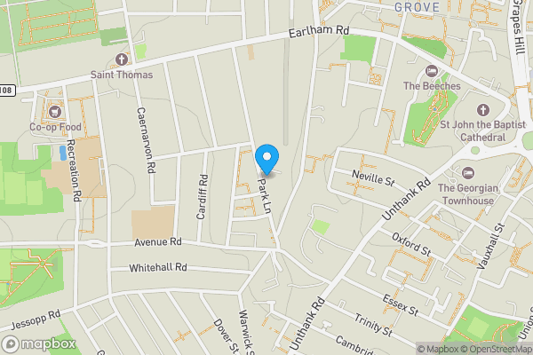 Map location for 68 & 68A Park Lane, Norwich, Norfolk, NR2 3EF